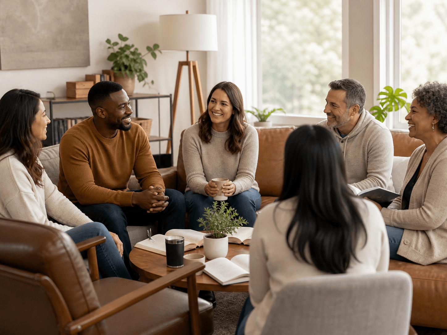 A welcoming connect group gathered in conversation